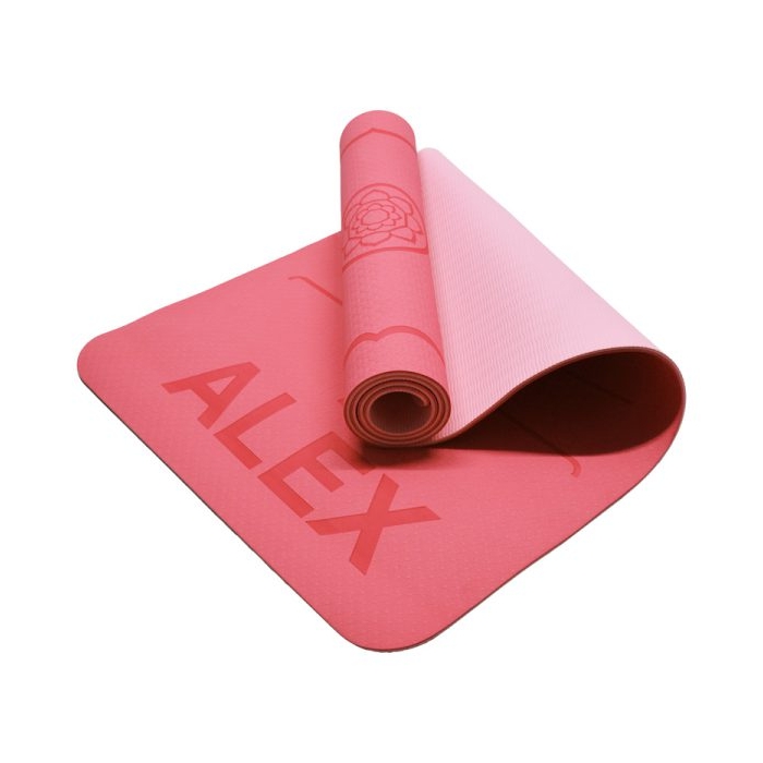 مت یوگا و پیلاتس سوپر اکو فرندلی دو رو مدل Plus-Flower ضخامت ۸ میلی متر کاوردار