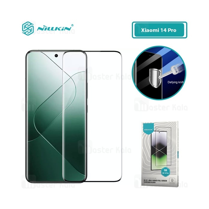 گلس دورچسب تمام صفحه نیلکین شیائومی Xiaomi 14 Pro Nillkin 3D CP+ Max