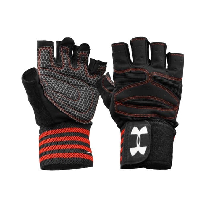 دستکش بدنسازی آندر آرمور مدل Clutch Fit-503 مچ بند دار قرمز