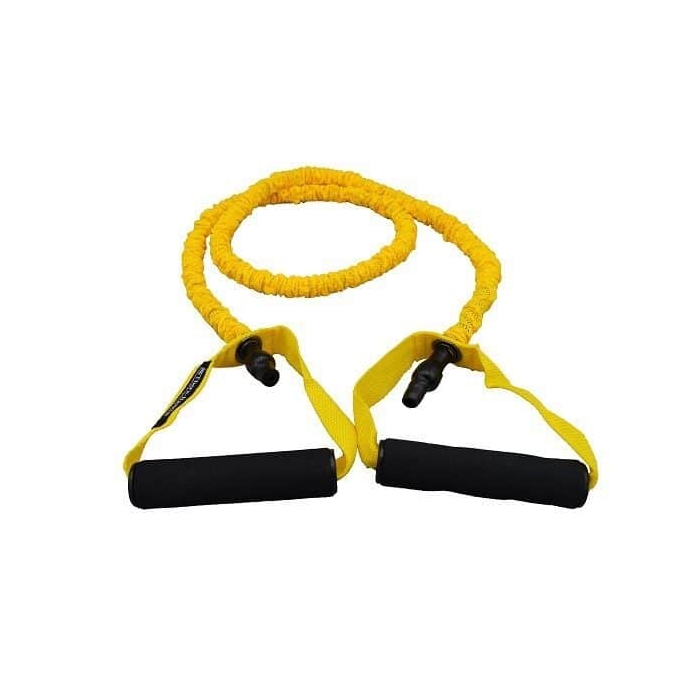 کش بدنسازی CX تراباند روکش دار با مقاومت ۷ کیلوگرم Yellow