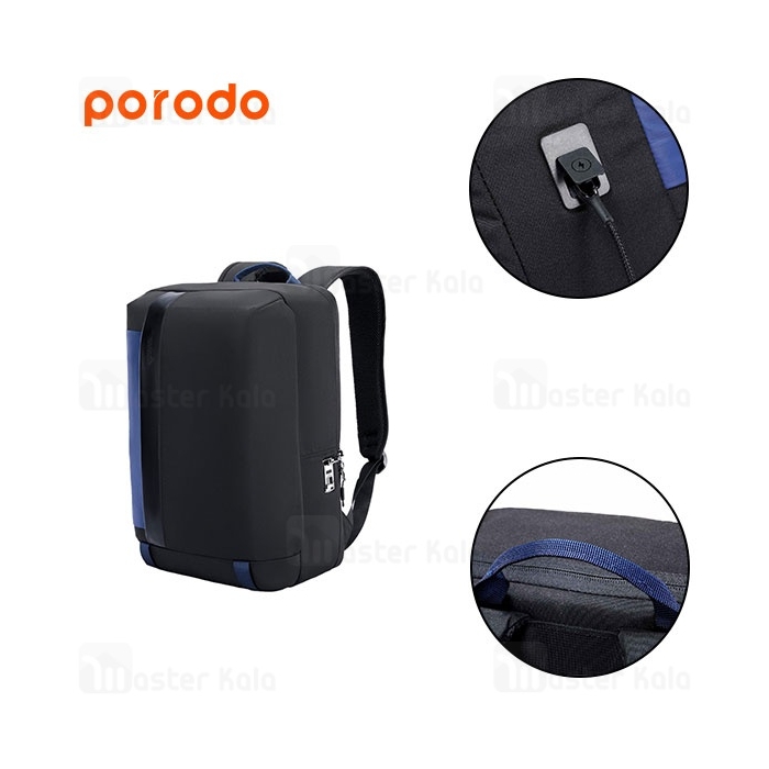 کوله پرودو Porodo Gaming Water Resistand PU Laptop Backpack PD-LSBPFPL مناسب برای لپ تاپ 15 اینچی