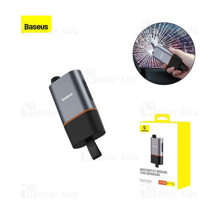 چکش اضطراری بیسوس Baseus CG013 SharpTool C10934401111-00 دارای کاتر کمربند