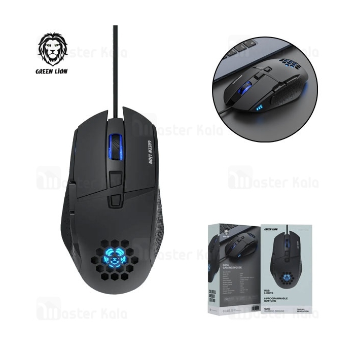 موس سیمی گیمینگ گرین لاین Green Lion G250 Gaming Mouse GNG250GAMBK
