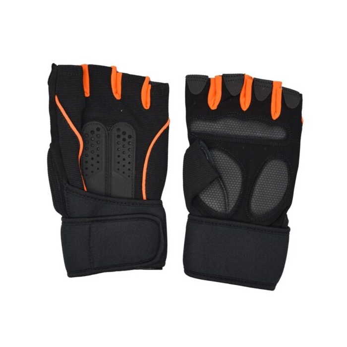 دستکش بدنسازی نینجا مدل ۰۰۱۱ نارنجی مشکی