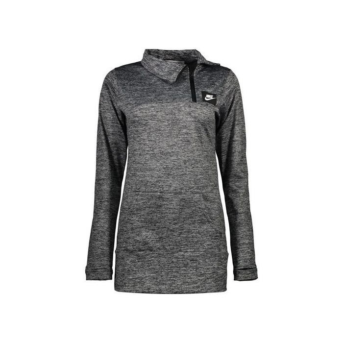 مانتو ورزشی زنانه NIKE مدل یقه زیپ خاکستری