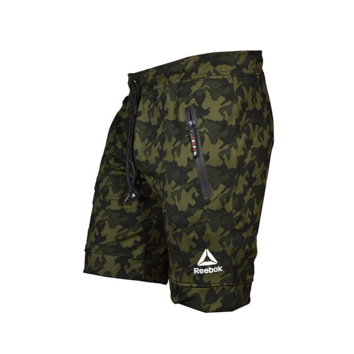 شلوارک ورزشی مردانه ریباک مدل NM-BSS چریکی یشمی