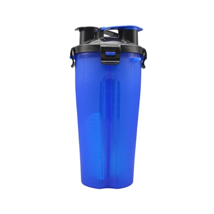 شیکر دو مخزنه ورزشی یک تیکه مدل Half ظرفیت ۰.۸ لیتر