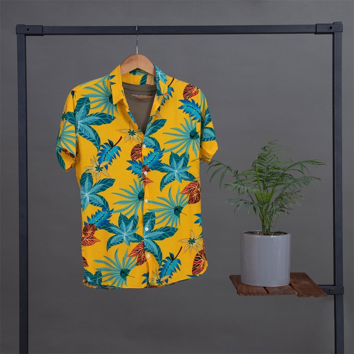 بلوز مردانه آستین کوتاه Hawaii مدل 1299