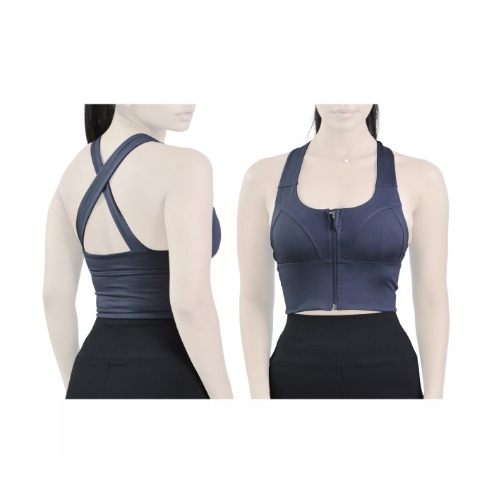 نیم تنه زیپ دار ورزشی زنانه نایک مدل SRN-4F0683 طوسی تیره