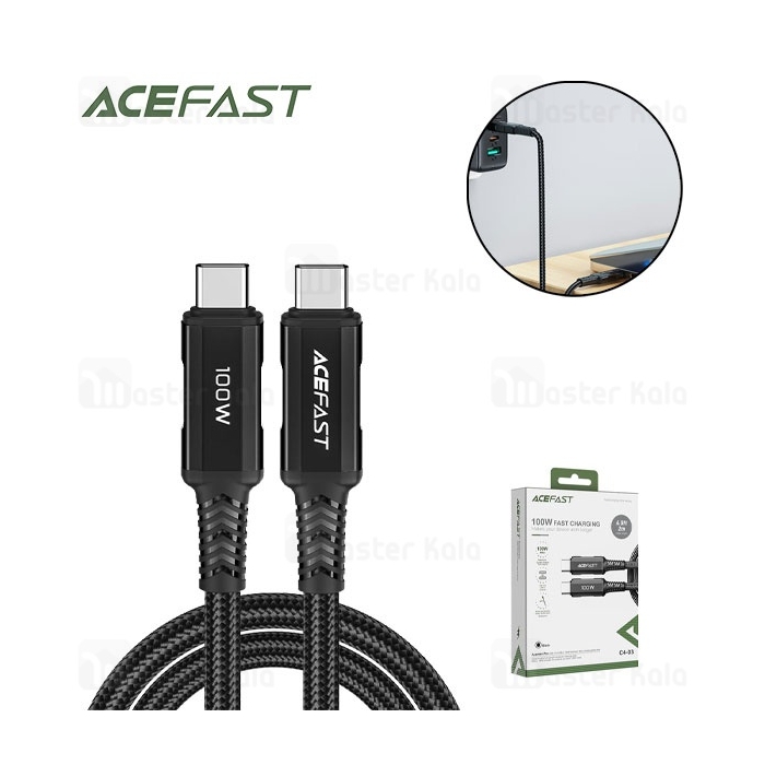 کابل Type-C به Type-C ایس فست ACEFAST C4-03 طول 2 متر توان 100 وات