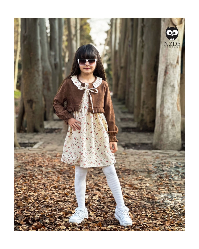 پیراهن گلدار و کت کبریتی NZDE