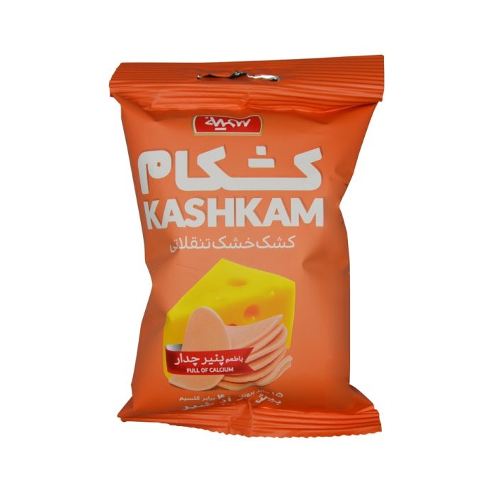 کشک خشک تنقلاتی کشکام سمیه با طعم پنیر چدار  ۲۵ گرمی