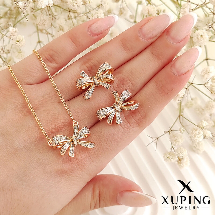 نیمست پاپیون نگین‌دار ژوپینگ (با زنجیر)