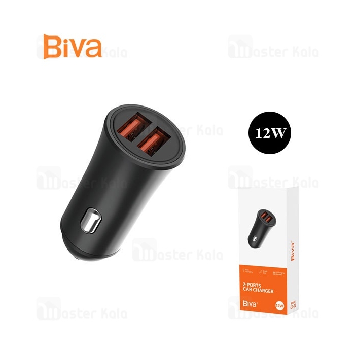 شارژر فندکی بیوا Biva CC-22 2-Ports Car Charger توان 12 وات