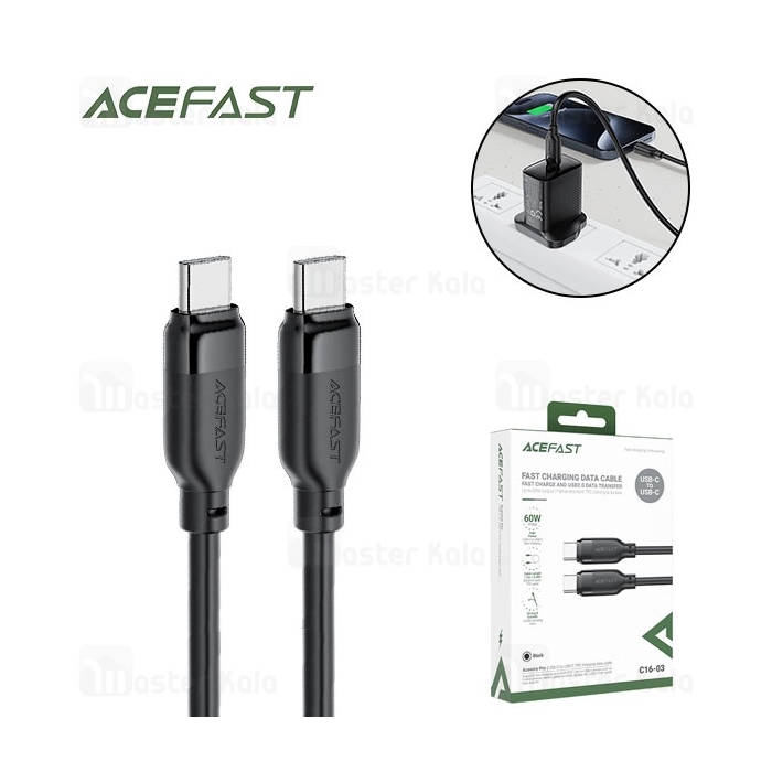 کابل Type-C به Type-C ایس فست ACEFAST C16-03 طول 1.2 متر توان 60 وات