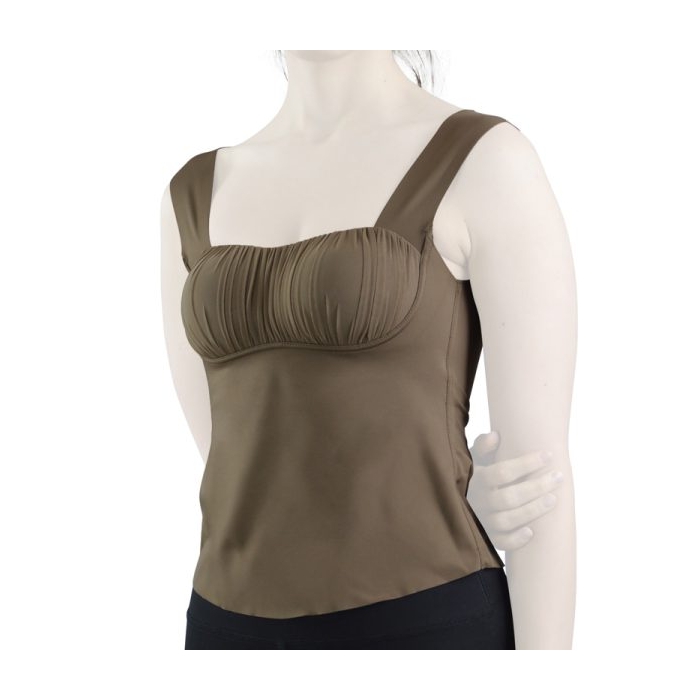 تاپ کاپ‌دار ورزشی زنانه مدل ۶۰۳۰ قهوه‌ای