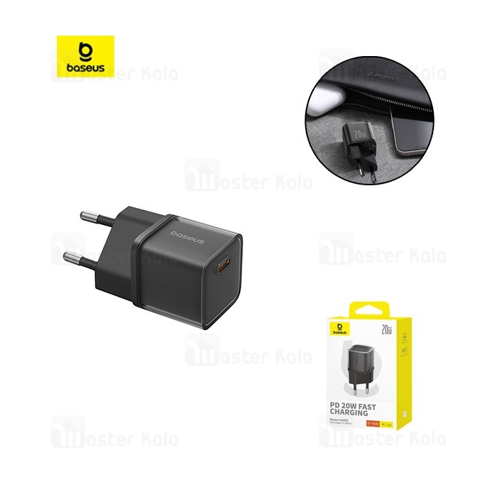 شارژر دیواری فست شارژ بیسوس Baseus GAN5S 1C 20W P10162503113-00 EU توان 20 وات
