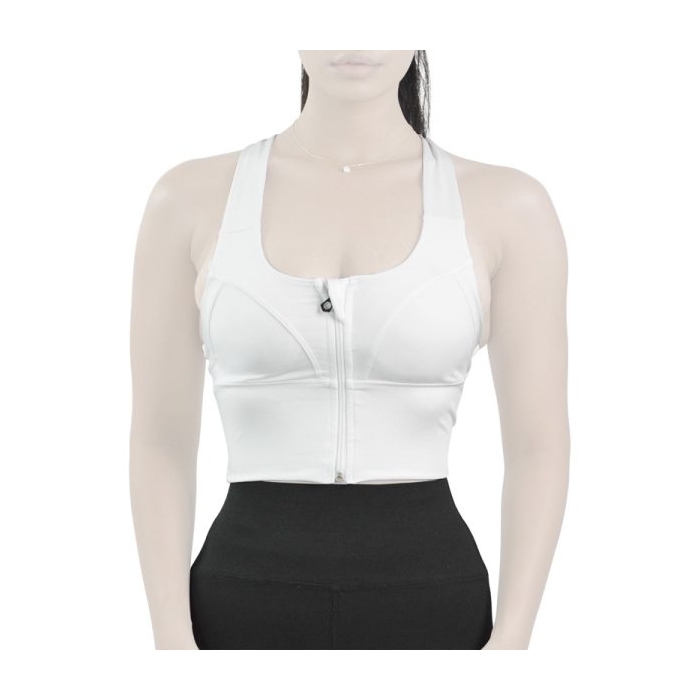 نیم تنه زیپ دار ورزشی زنانه نایک مدل SRN-4F0683 سفید