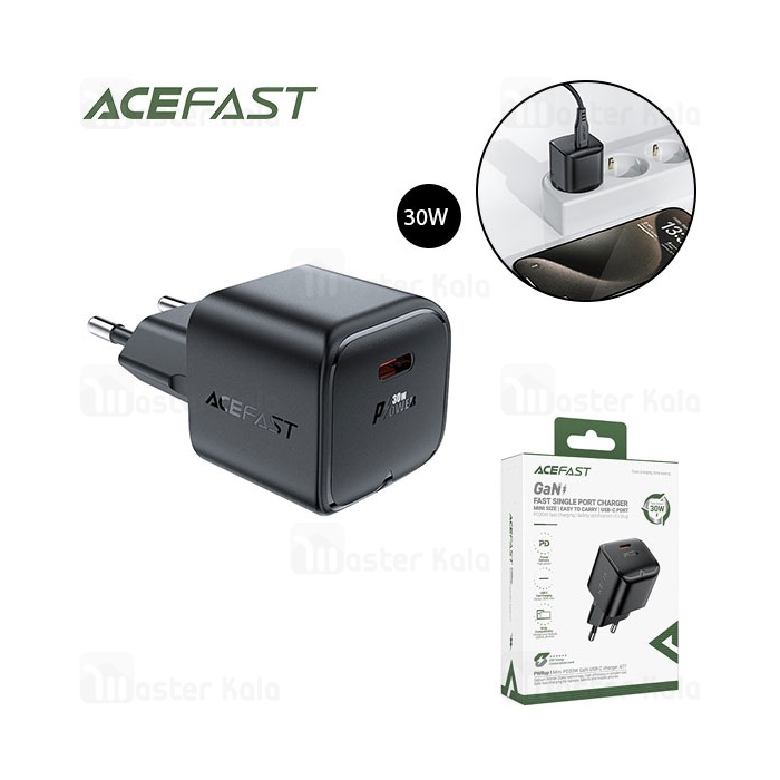 شارژر دیواری ایس فست ACEFAST A77 PD30W GaN Fast Charger توان 30 وات