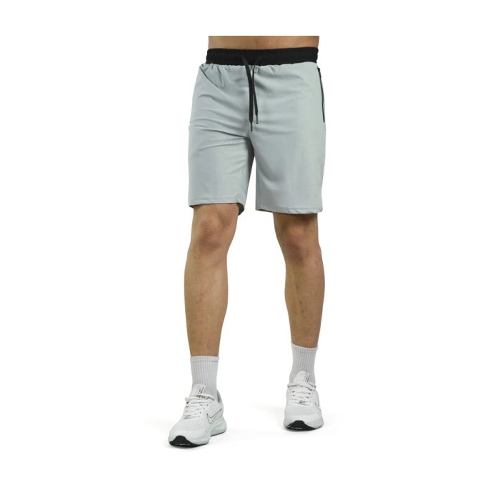 شلوارک ورزشی مردانه آندر آرمور مدل Heat Gear-D8068 طوسی روشن