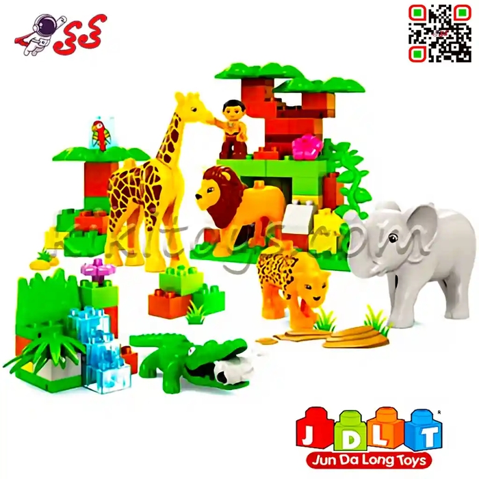 لگو دوپلو باغ وحش حیوانات اسباب بازی کودک قطعه درشت JDLT 5286