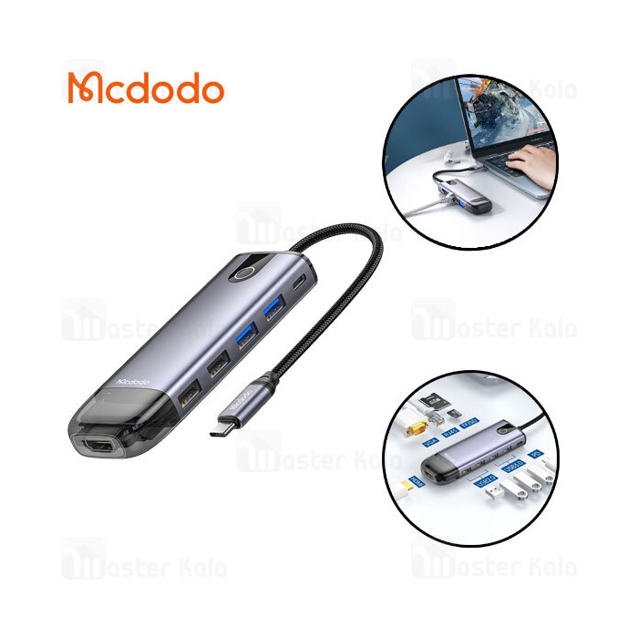 هاب چند کاره مک دودو Mcdodo HU-7420 10 in 1 USB-C HUB USB3.0 HDMI 4K