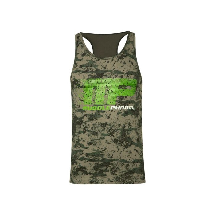 رکابی ورزشی مردانه ماسل فارم مدل GB-CH9910 چریکی سبز خاکی