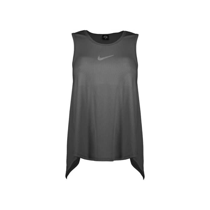 تاپ ورزشی زنانه نایک مدل mub-160 پشت باز طوسی تیره