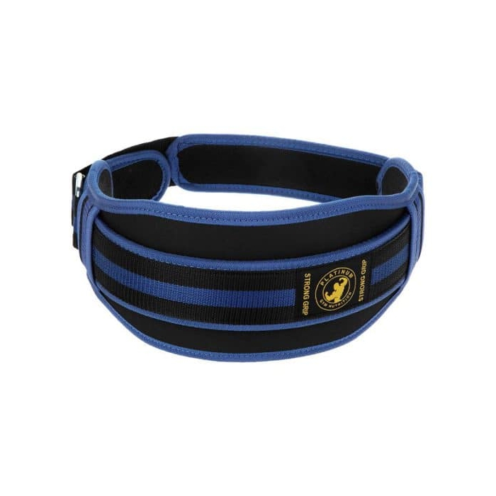 کمربند ورزشی پلاتینیوم مدل GYM-NUT چسبی آبی