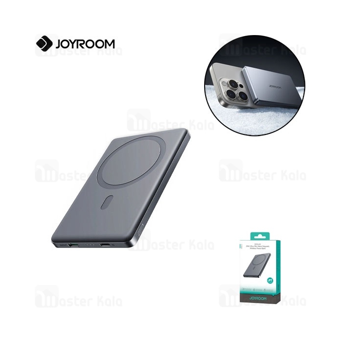 پاوربانک وایرلس فوق نازک 5000 مگنتی جویروم Joyroom JR-PBM08 توان 20 وات
