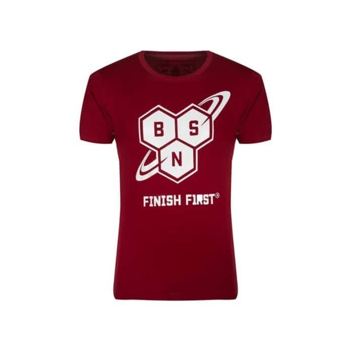 تیشرت ورزشی مردانه بی اس ان مدل GB-FIN زرشکی