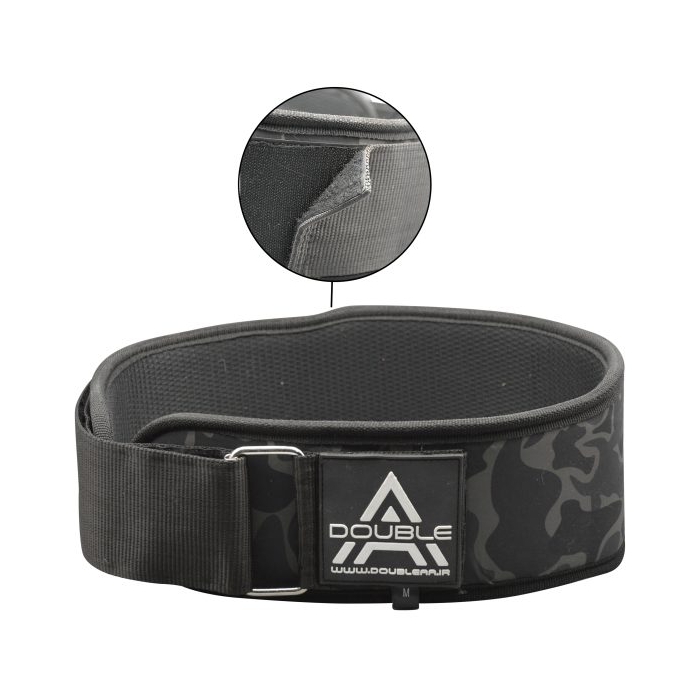 کمربند بدنسازی دبل ای مدل ۴۰۴D0571 چسبی چریکی مشکی