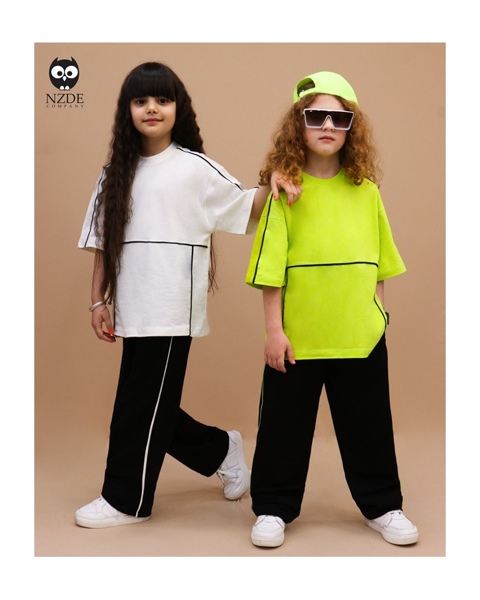 تیشرت شلوار بگ استایل مغزی دوزی NZDE