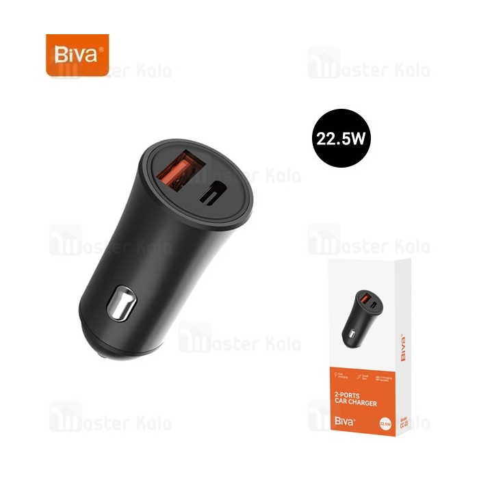 شارژر فندکی بیوا Biva CC-23 2-Ports Car Charger توان 22.5 وات