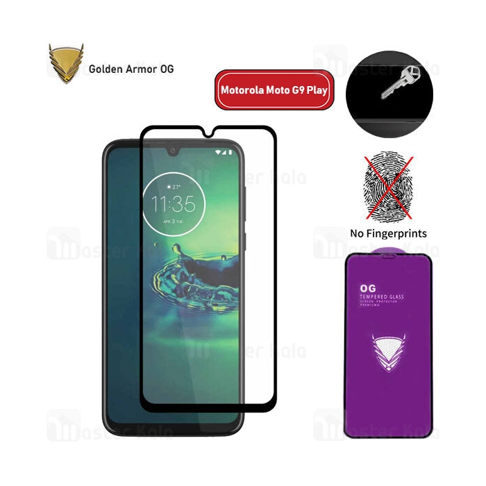 محافظ صفحه شیشه ای تمام صفحه تمام چسب OG موتورولا Motorola Moto G9 Play OG 2.5D Glass