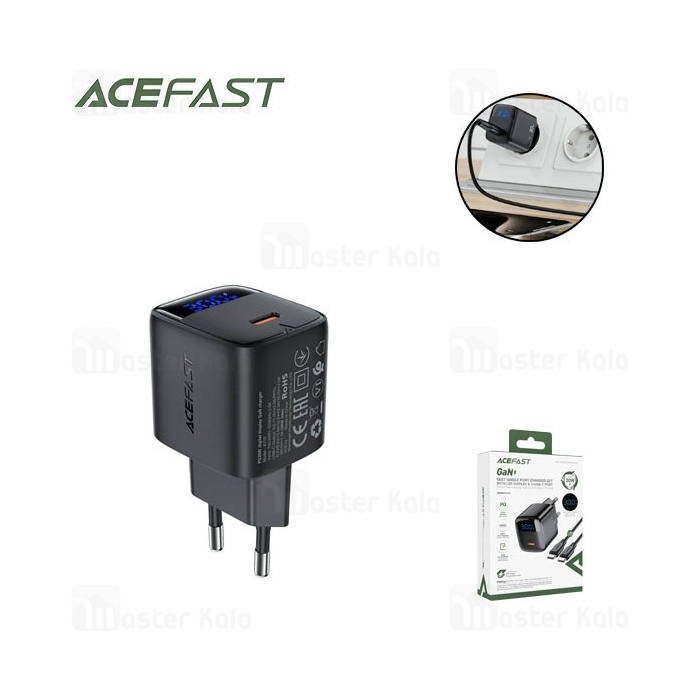 شارژر دیواری ایس فست ACEFAST A115 PD30W GaN Fast Charger توان 30 وات