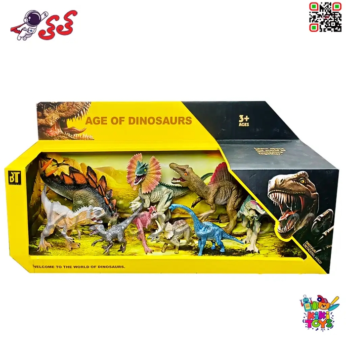 فیگور دایناسور پارک ژوراسیک اسباب بازی ست 9 عددی باغ وحش Dinosaur World BT1988