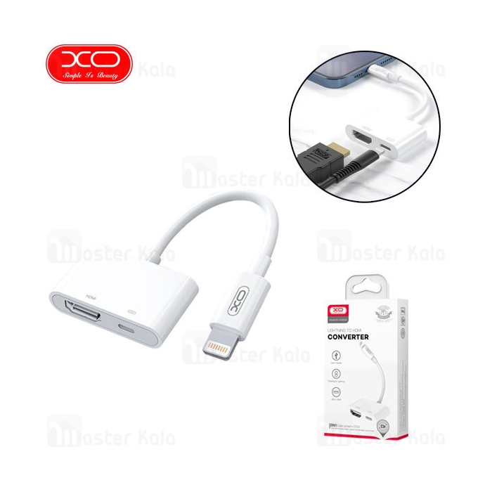 تبدیل لایتنینگ اتصال همزمان شارژر و HDMI ایکس او XO HUB005