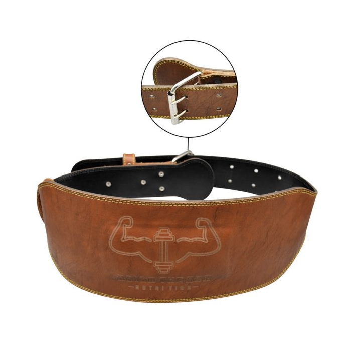 کمربند بدنسازی ریز بار مدل hom-RTB Nutrition سگکی قهوه ای روشن