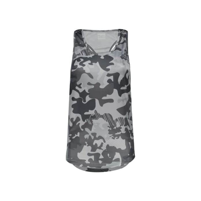 ‫‫تاپ ورزشی زنانه آندر آرمور HS-CHS چریکی طوسی