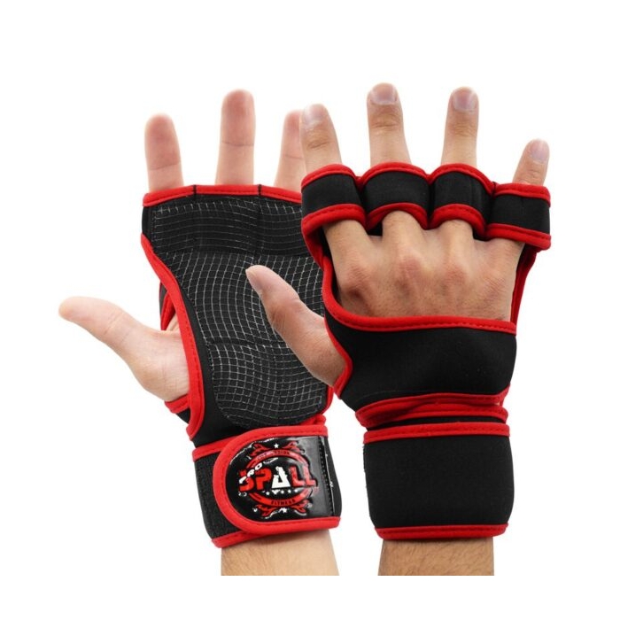 دستکش و محافظ کف دست بدنسازی اسپال مدل Fitness قرمز