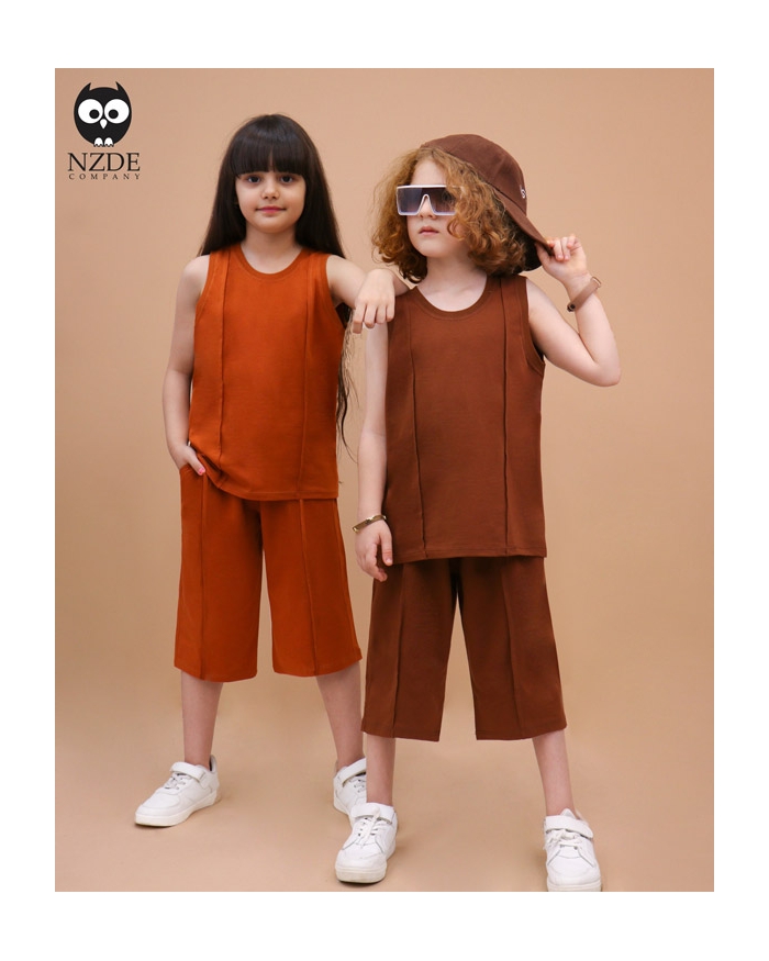 تاپ شلوارک رگه دوزی NZDE