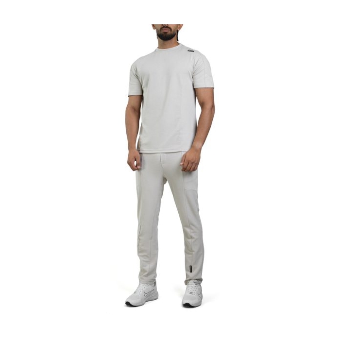ست تیشرت و شلوار ورزشی مردانه دنیم مدل ۰۰۴ خاکی