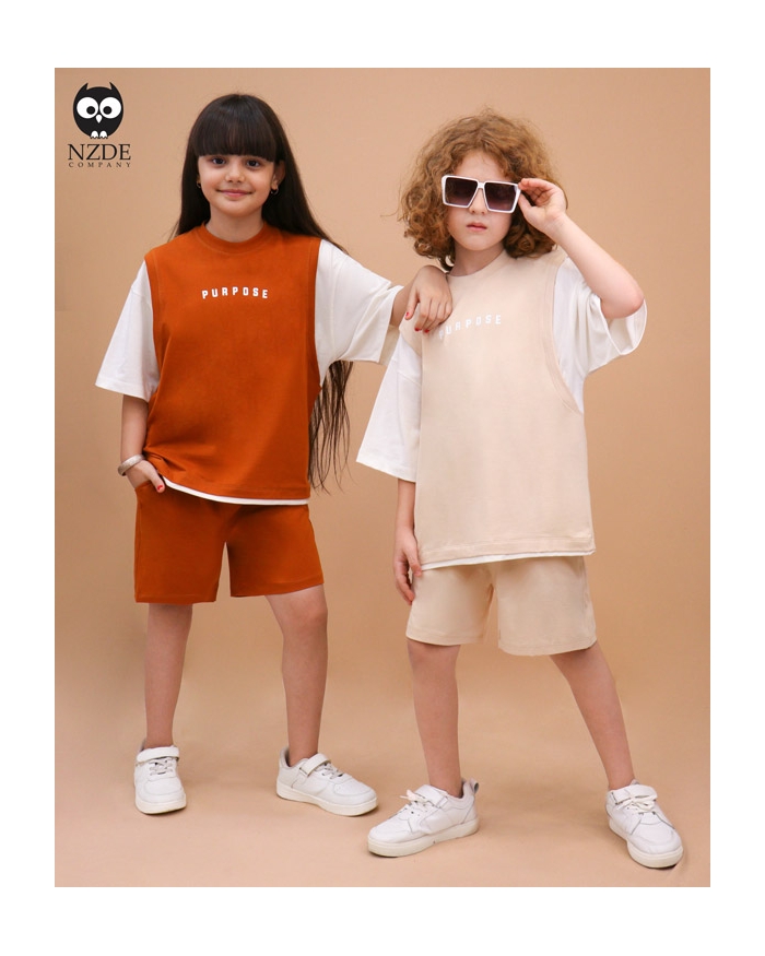 تیشرت شلوارک بگ استایل PURPOSE NZDE