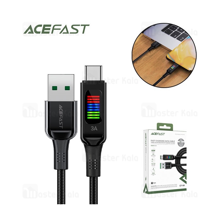 کابل Type-C ایس فست ACEFAST C7-04 طول 1.2 متر توان 60 وات