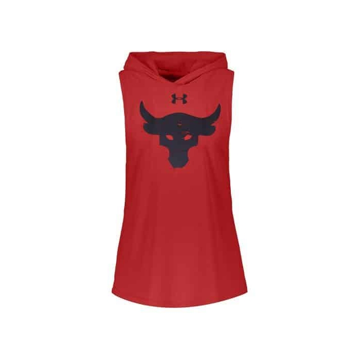 رکابی بدنسازی کلاهدار آندر آرمور مدل راک KACH زرشکی