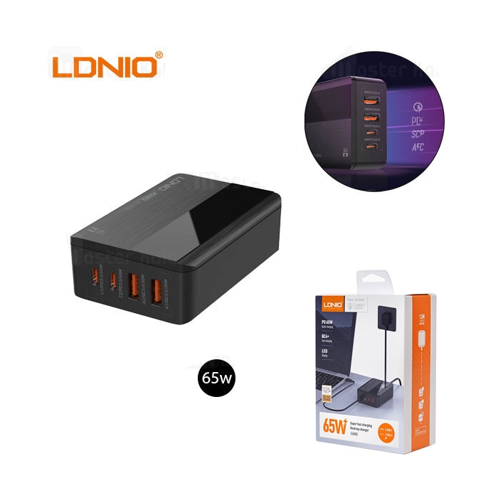 هاب شارژر 4 پورت الدینیو LDNIO A4808Q توان 65 وات