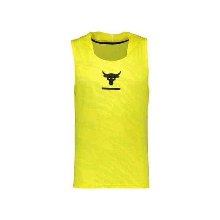 رکابی ورزشی مردانه آندر آرمور چریکی کلاه دار زرد