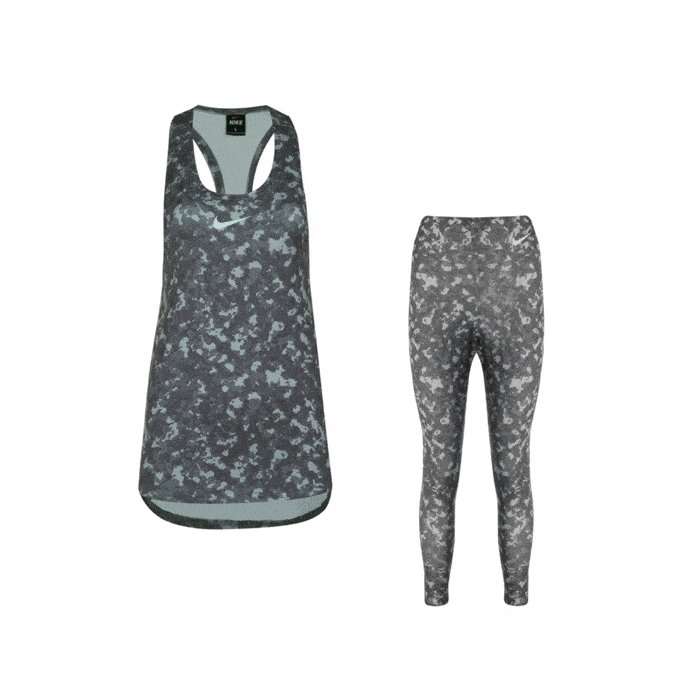 پکیج ست تاپ و لگ ورزشی زنانه نایک مدل  G package-3000 چریکی طوسی روشن