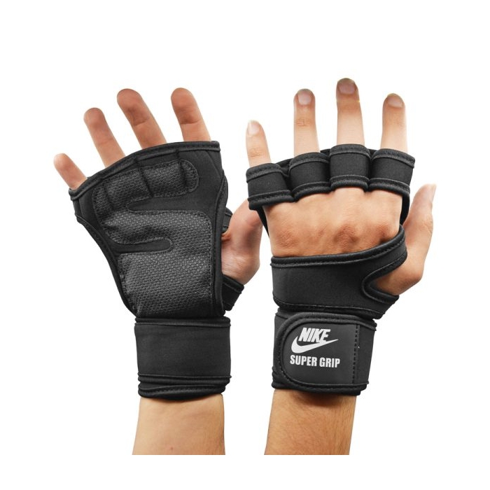 دستکش و محافظ کف دست بدنسازی مردانه نایک مدل Super Grip-402M1040 مشکی